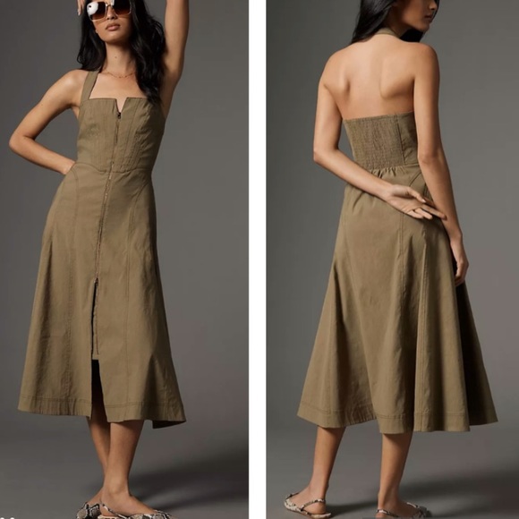 Anthropologie Dresses Nwt Anthropologie Zip Front Corset Dress